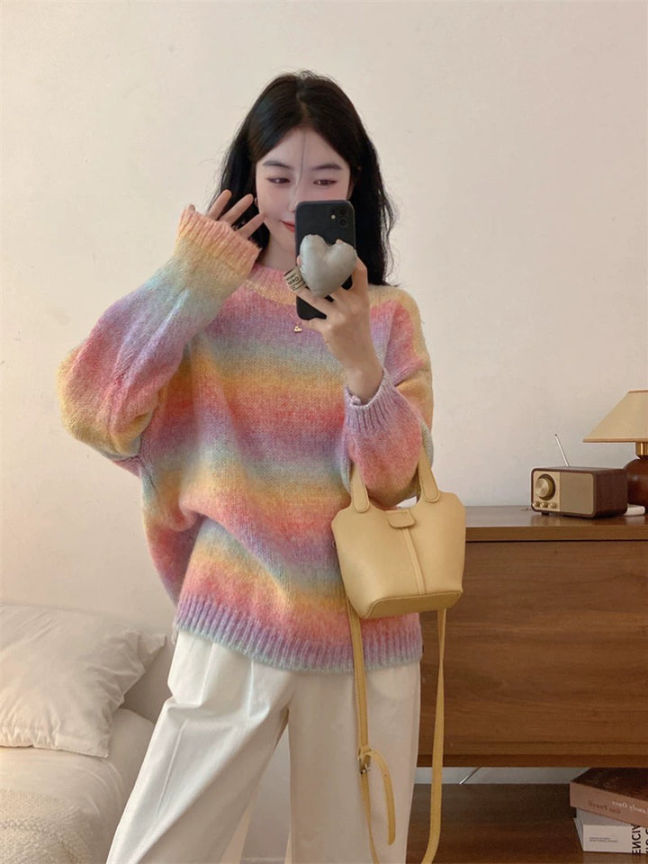 Oversized Stripes Knit Sweater