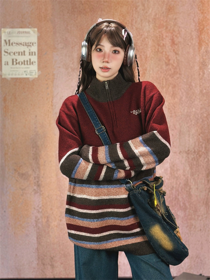 Vintage Striped Wool Sweater