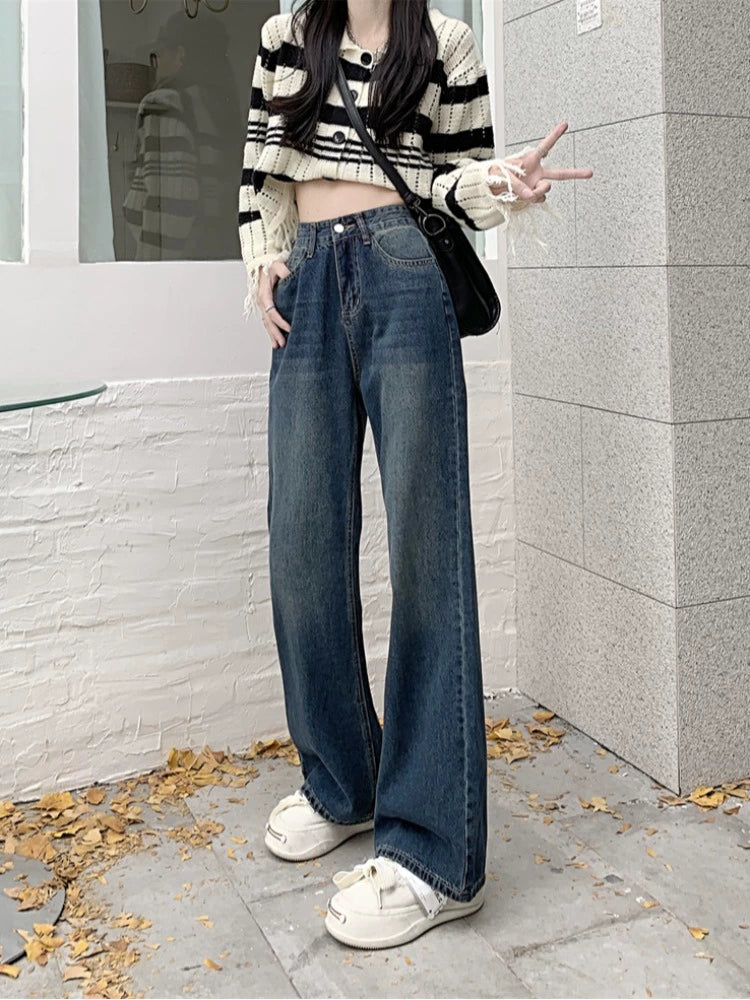 Wide-Leg High-Waist Jeans