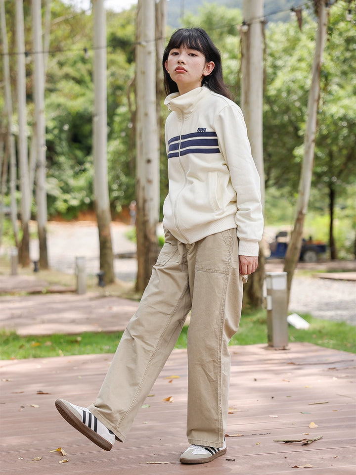 Relaxed Fit Casual Pockets Pants