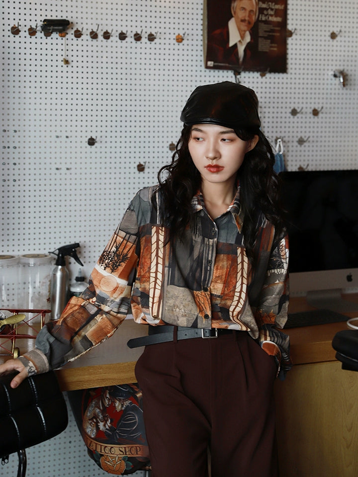 Printed Long Sleeve Casual Shirt
