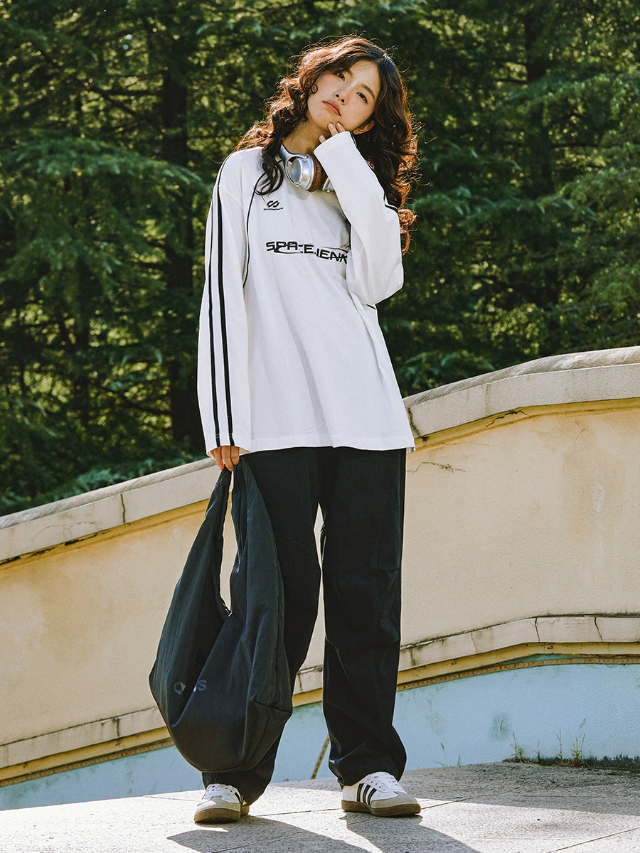 Graphic Stripe Sweatshirt