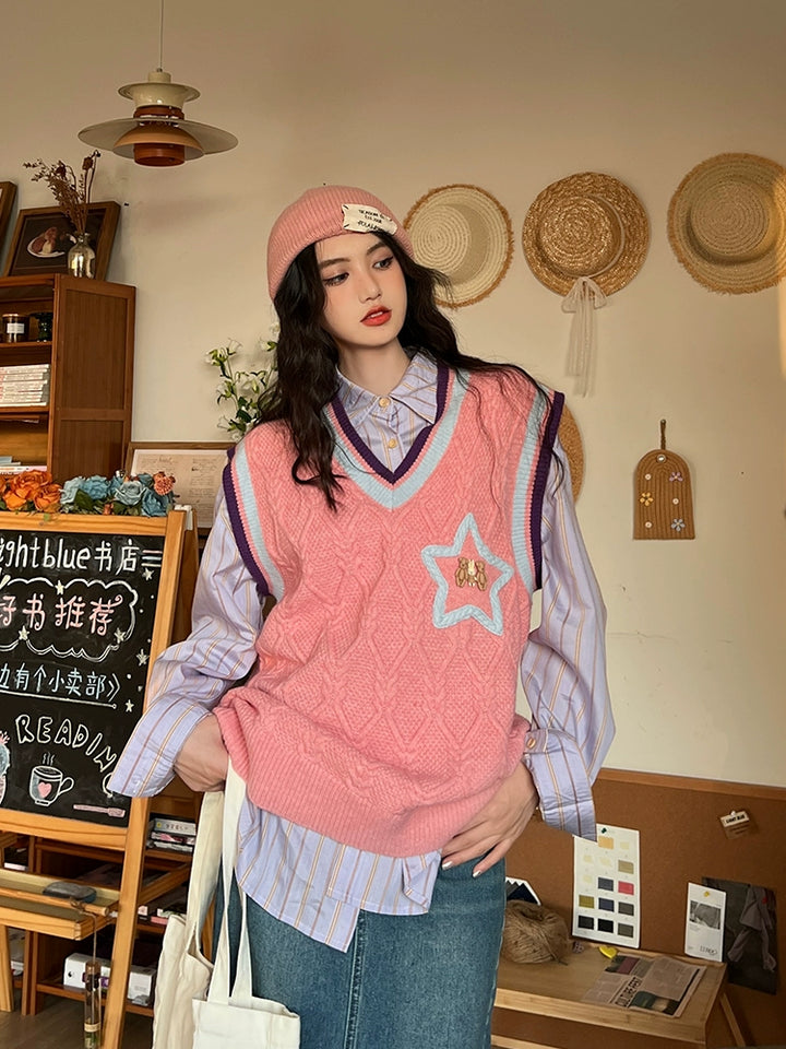 Star Embellished Wool Sweater