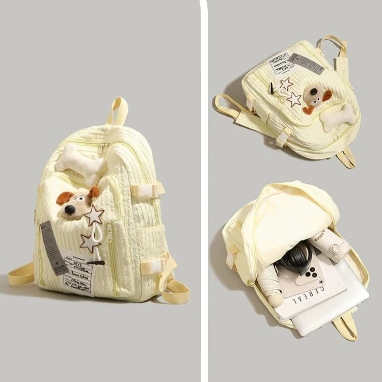 Plush Charm Trendy Youth Backpack