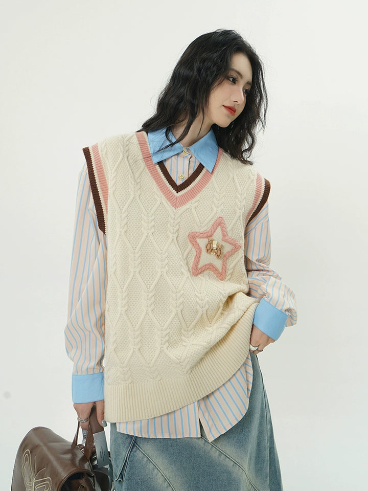 Star Embellished Wool Sweater