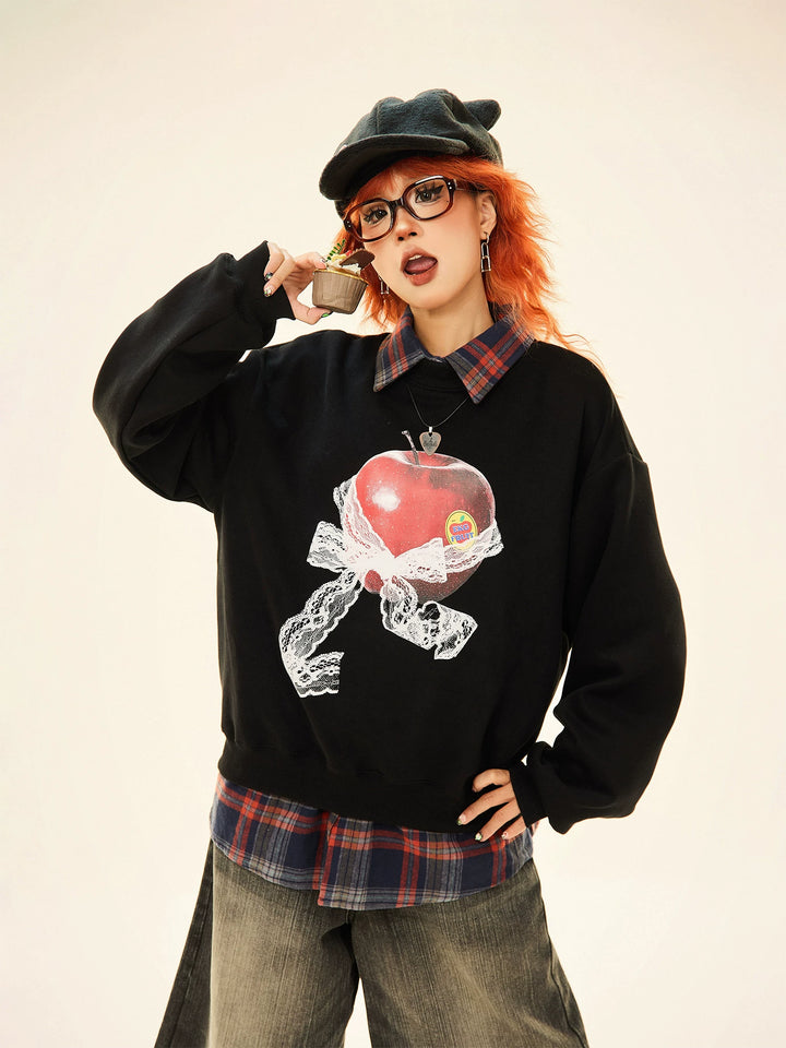 Crunchy Apple Graphic Sweatshirt
