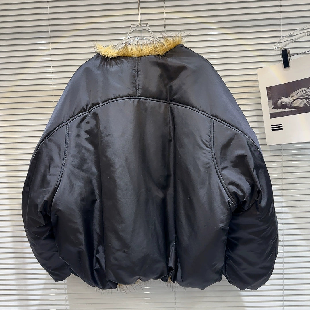 Faux Fur Lined Cotton-Padded Jacket