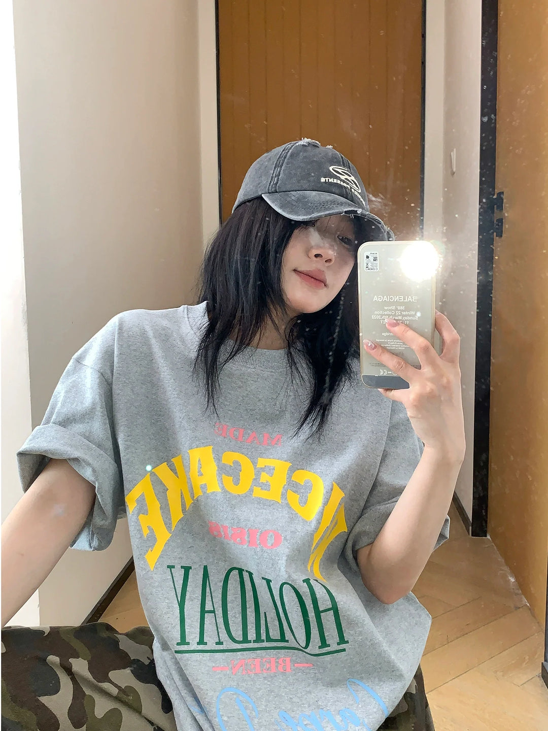 Cotton Graphic Print Casual Short Sleeve T-shirt
