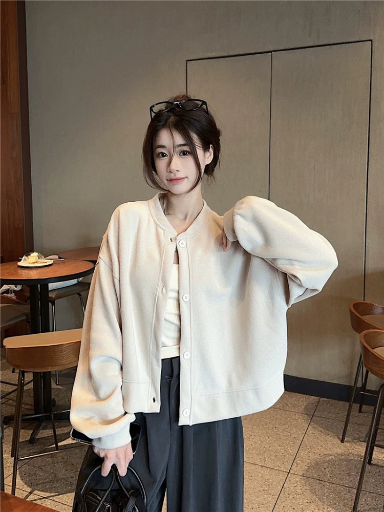Casual Button-Up Short Coat