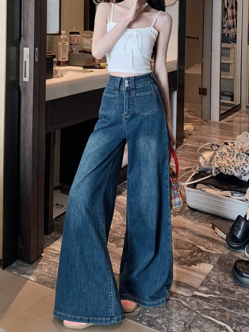 Wide-Leg High-Waist Jeans