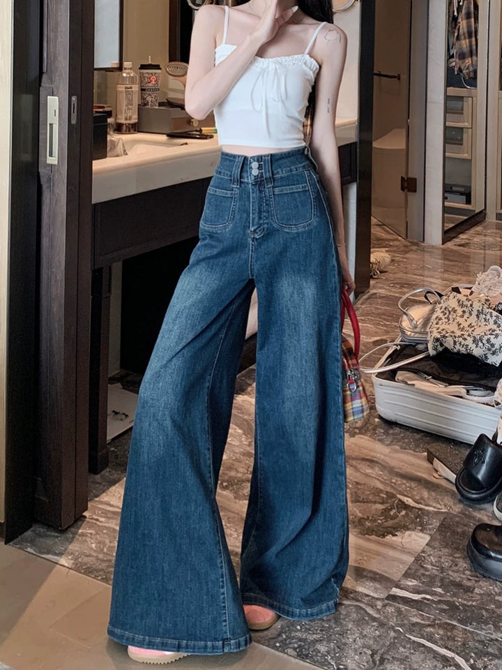 Wide-Leg High-Waist Jeans