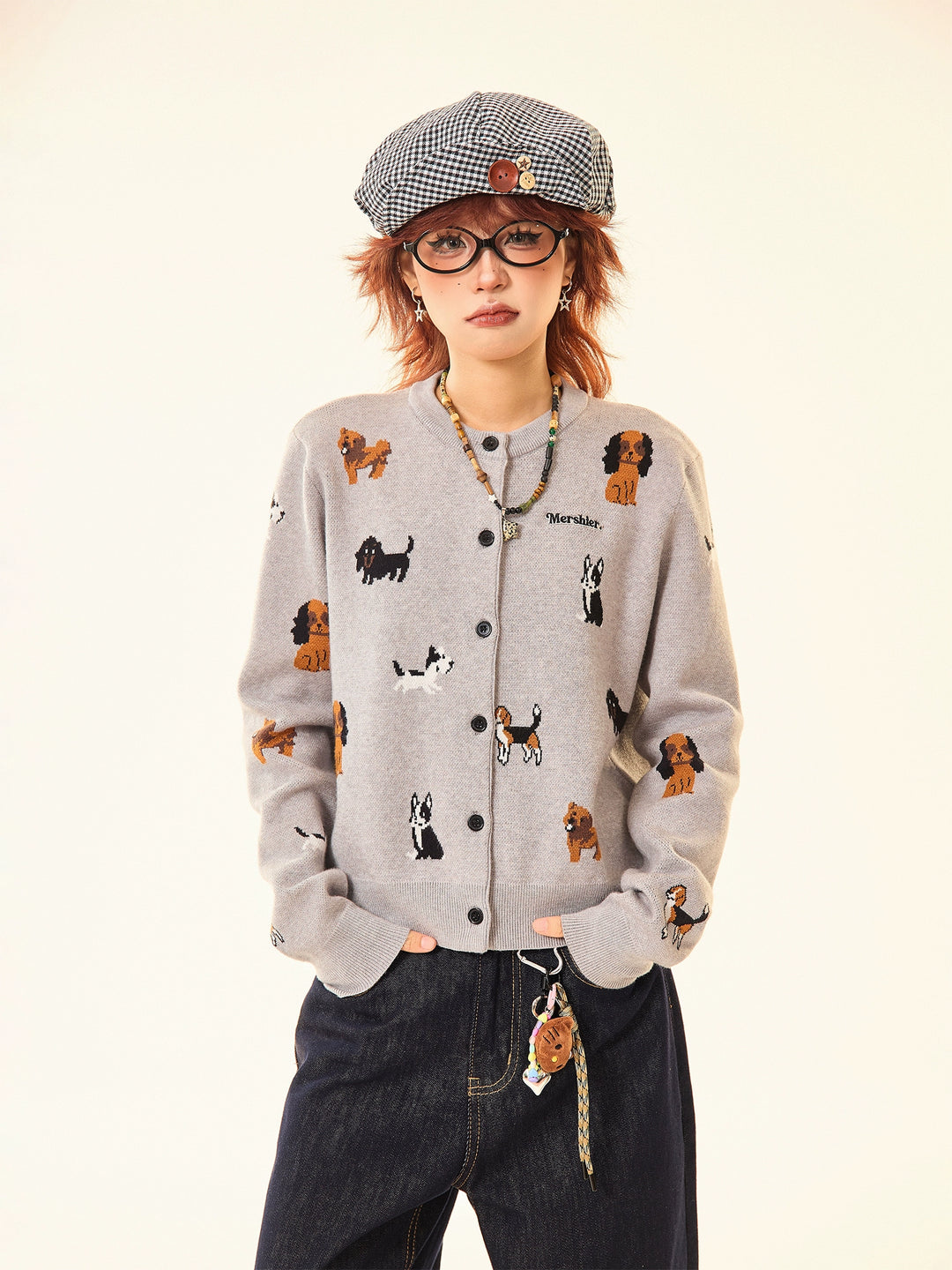 Dog Pattern Wool Sweater