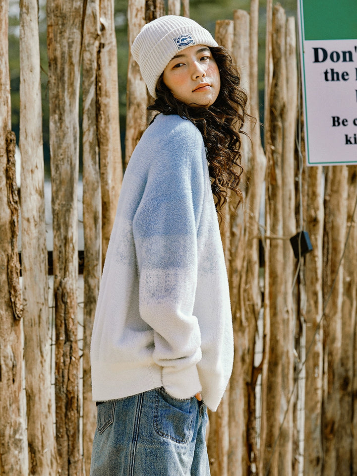 Embroidered Logo Cozy Knit Sweater