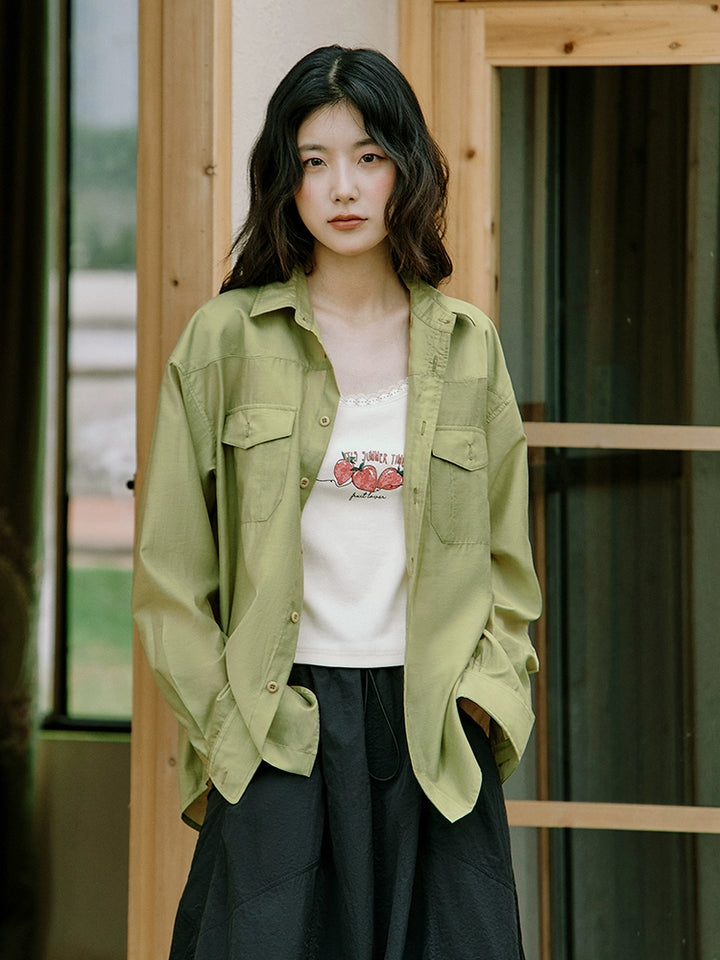 Casual Button-Down Long Sleeve Shirt