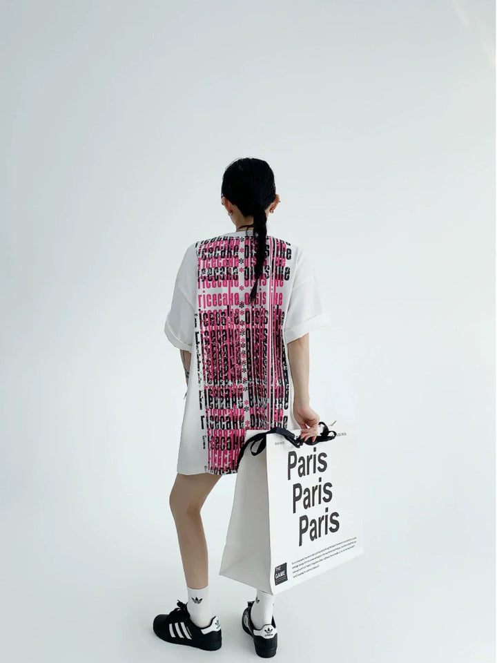 Oversized Graphic Back Print T-shirt