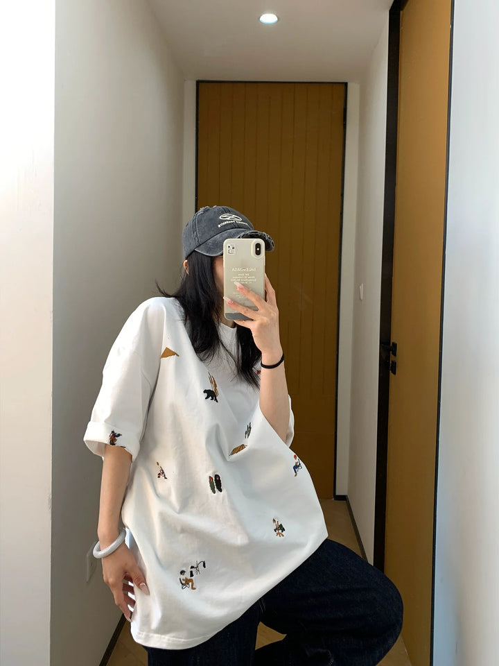 Embroidered Short Sleeve T-shirt