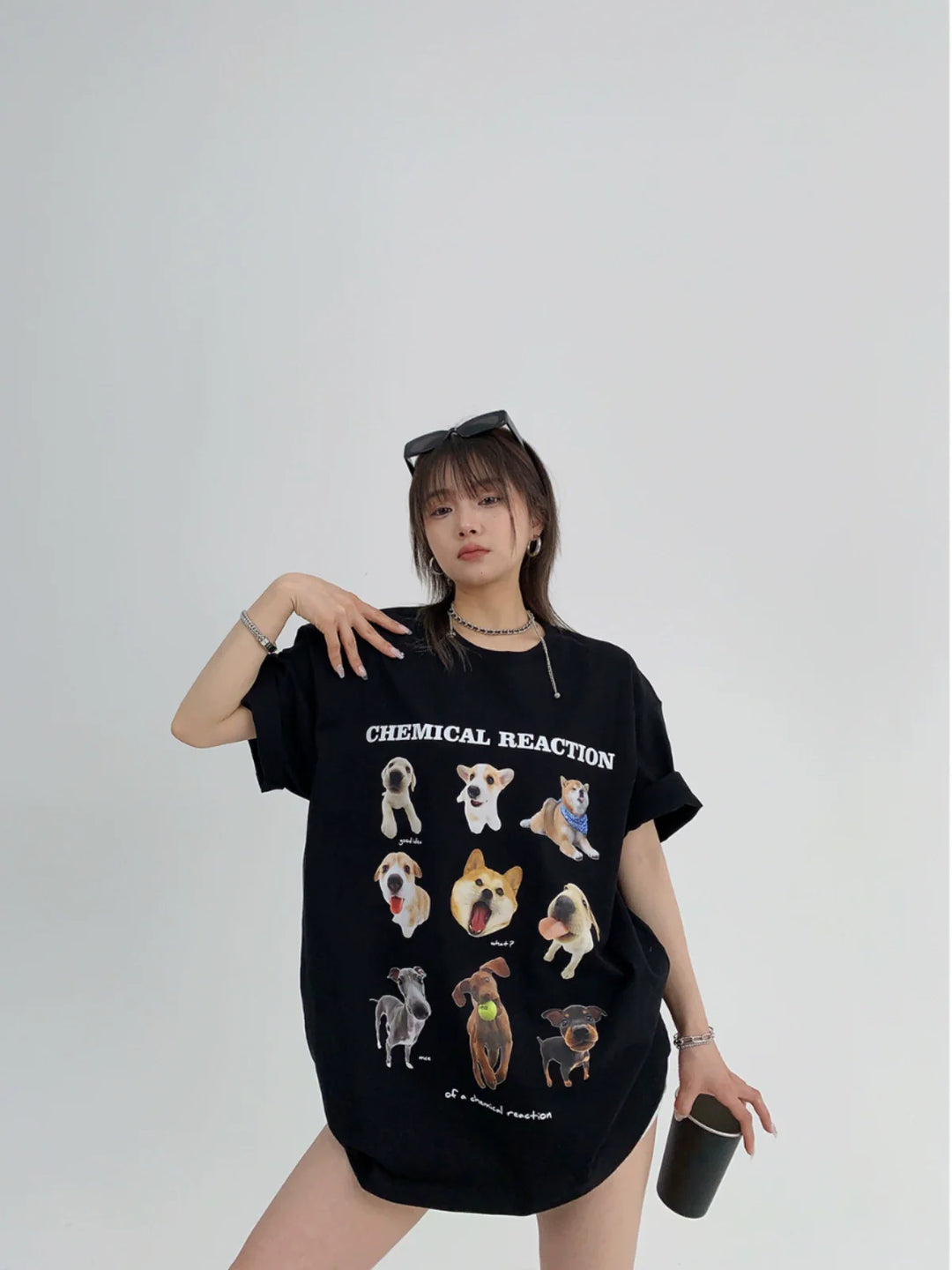 Loose Fit Dog Print T-shirt