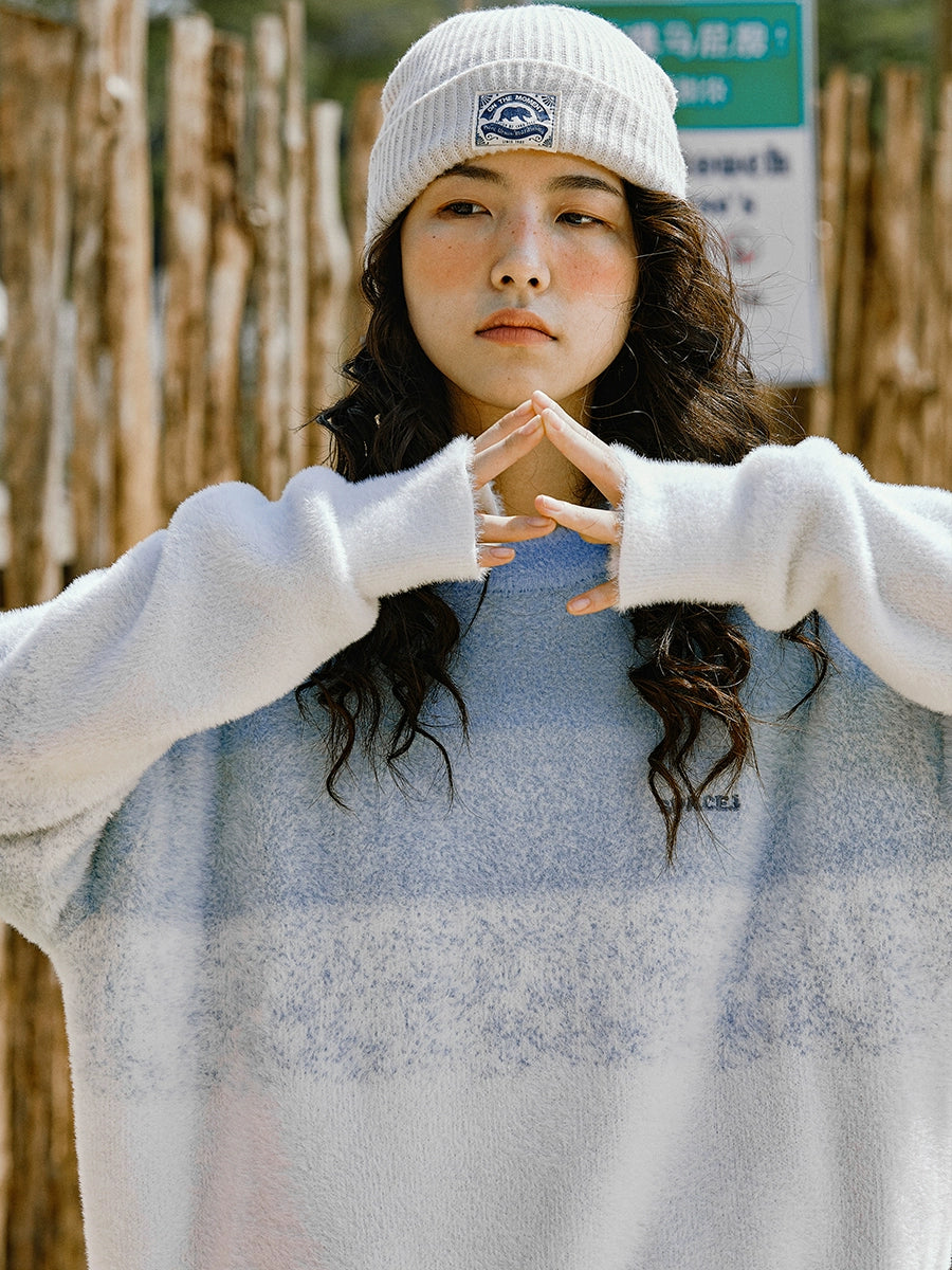 Embroidered Logo Cozy Knit Sweater