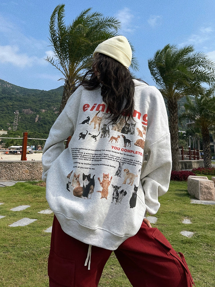Animal Print Graphic Sweatshirt
