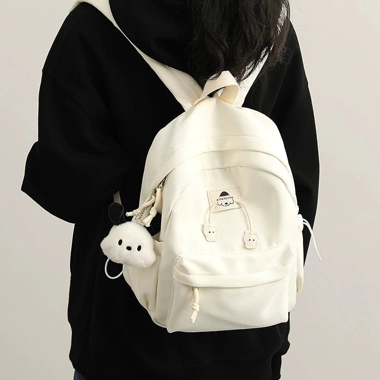 Solid Color Large Capacity Backpack