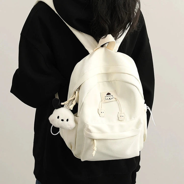 Solid Color Large Capacity Backpack