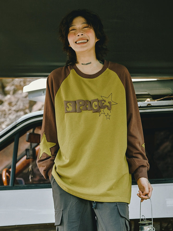 Graphic Star  Long Sleeves Sweatshirt