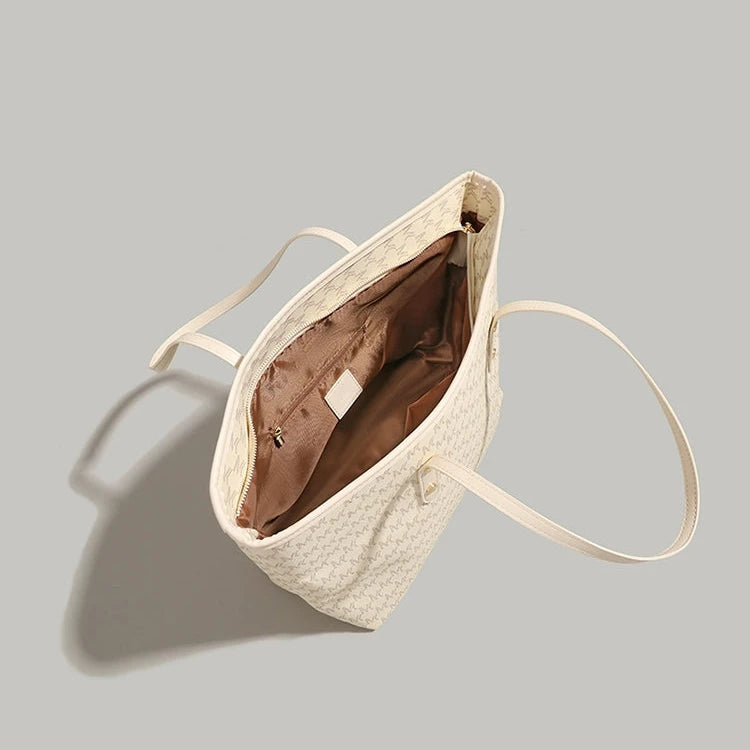 Letter Print Patterned Tote Bag