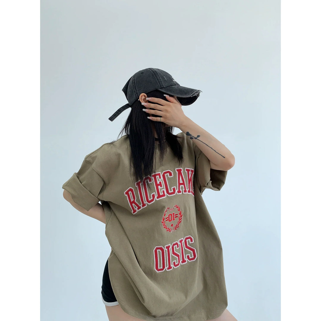 Patch Embroidery Loose Fit T-shirt