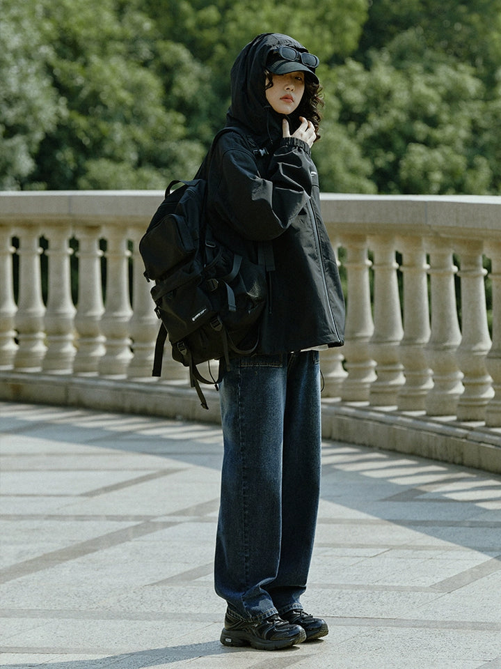 Casual Wide-Leg Denim Pants