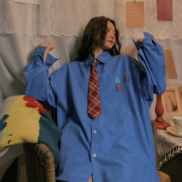 Oversized Long Sleeve Casual Shirt