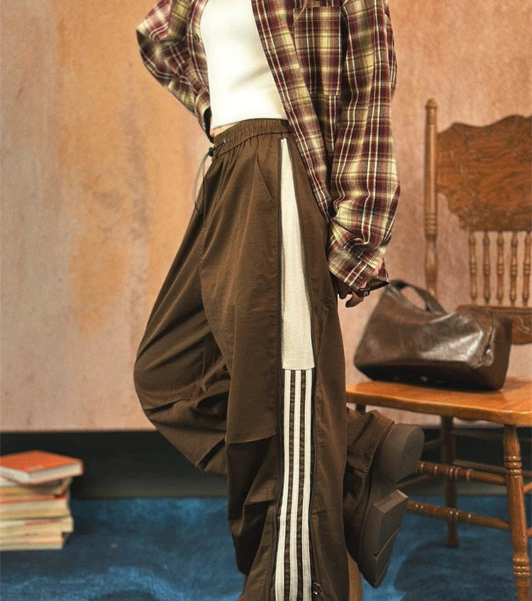 Relaxed Stripe Detail Casual Pants