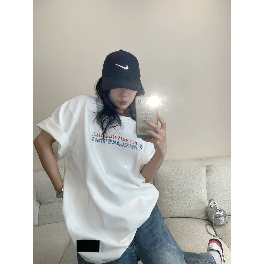 Relaxed Fit Letter Print T-Shirt