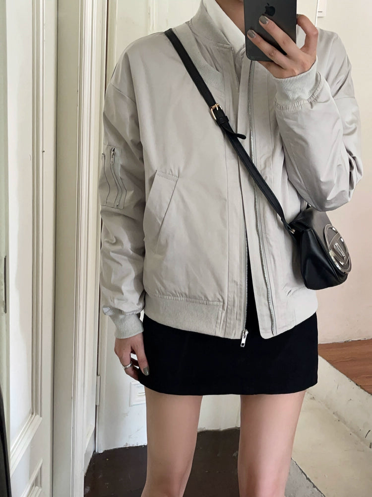 Casual Zip-Up Short Coat