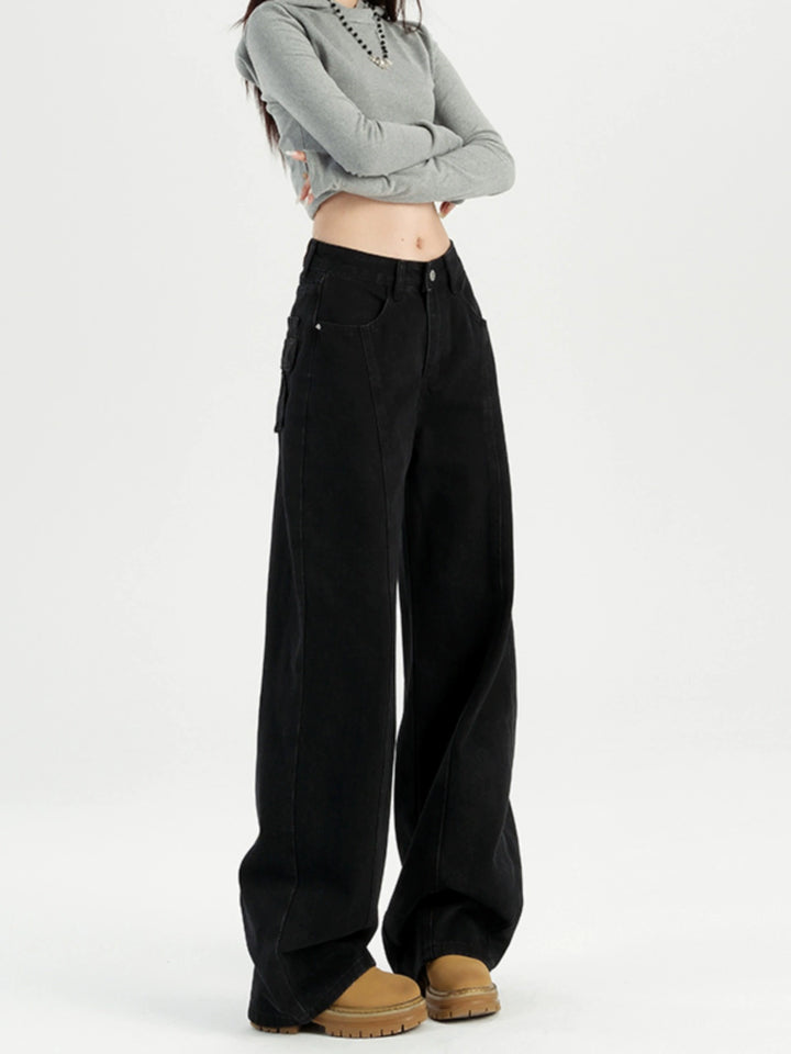 Wide-Leg Bow Pocket Pants
