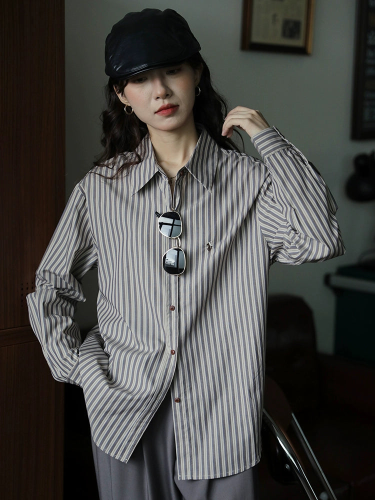 Classic Striped Button-Up Shirt