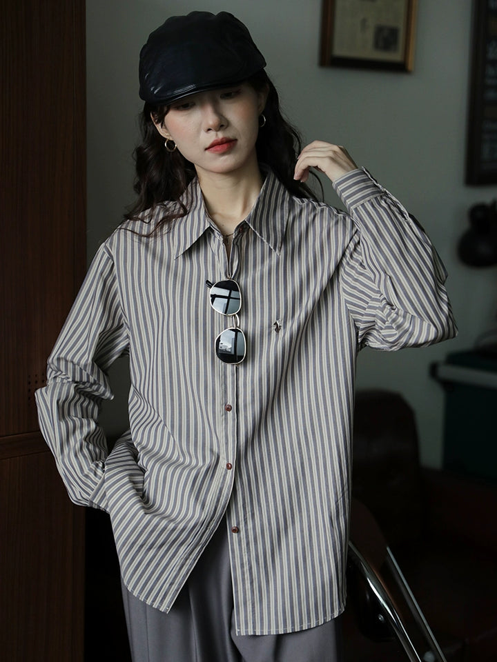 Classic Striped Button-Up Shirt