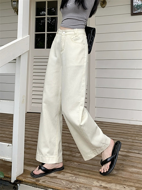 Wide-Leg High-Waist Jeans