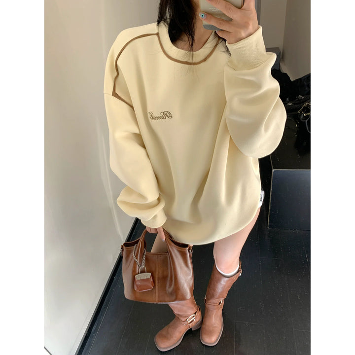 Oversized Loose Fit Round Neck Sweatshirt
