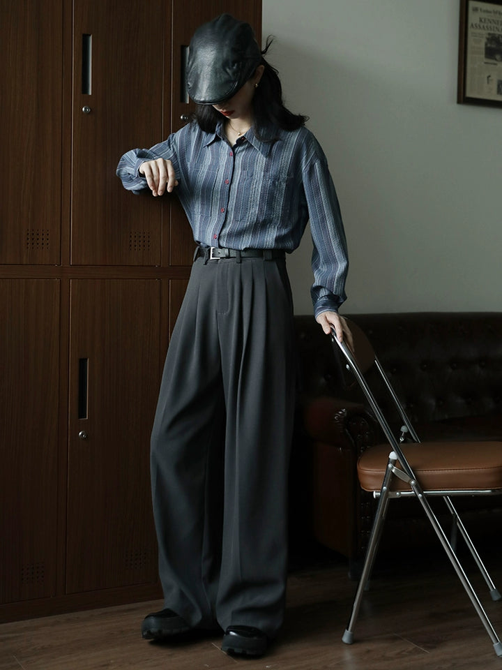 Classic Wide-Leg Formal Pants