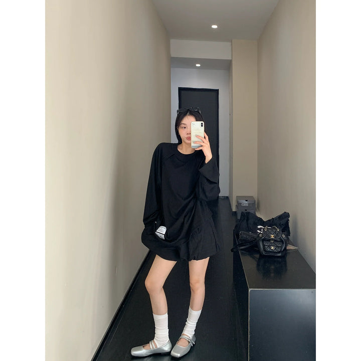 Lightweight Long Sleeve Round Neck Top