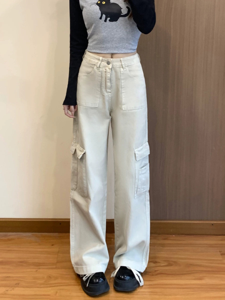 Casual Wide-Leg Cargo Pants