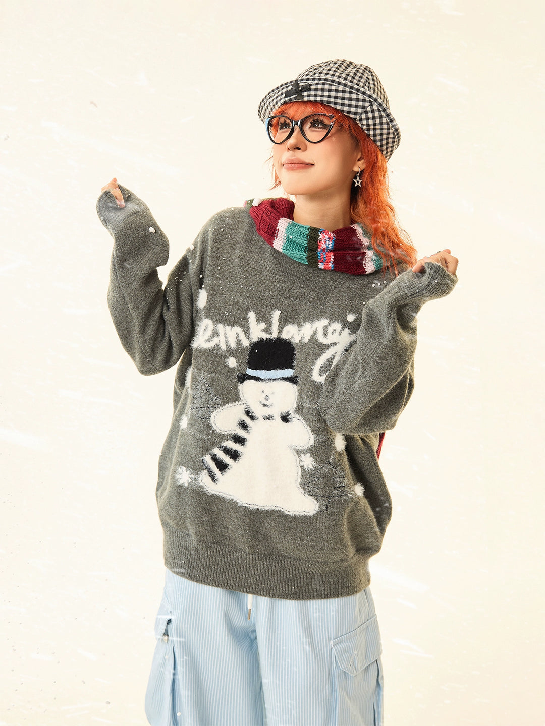 Snowman Graphic Sweater