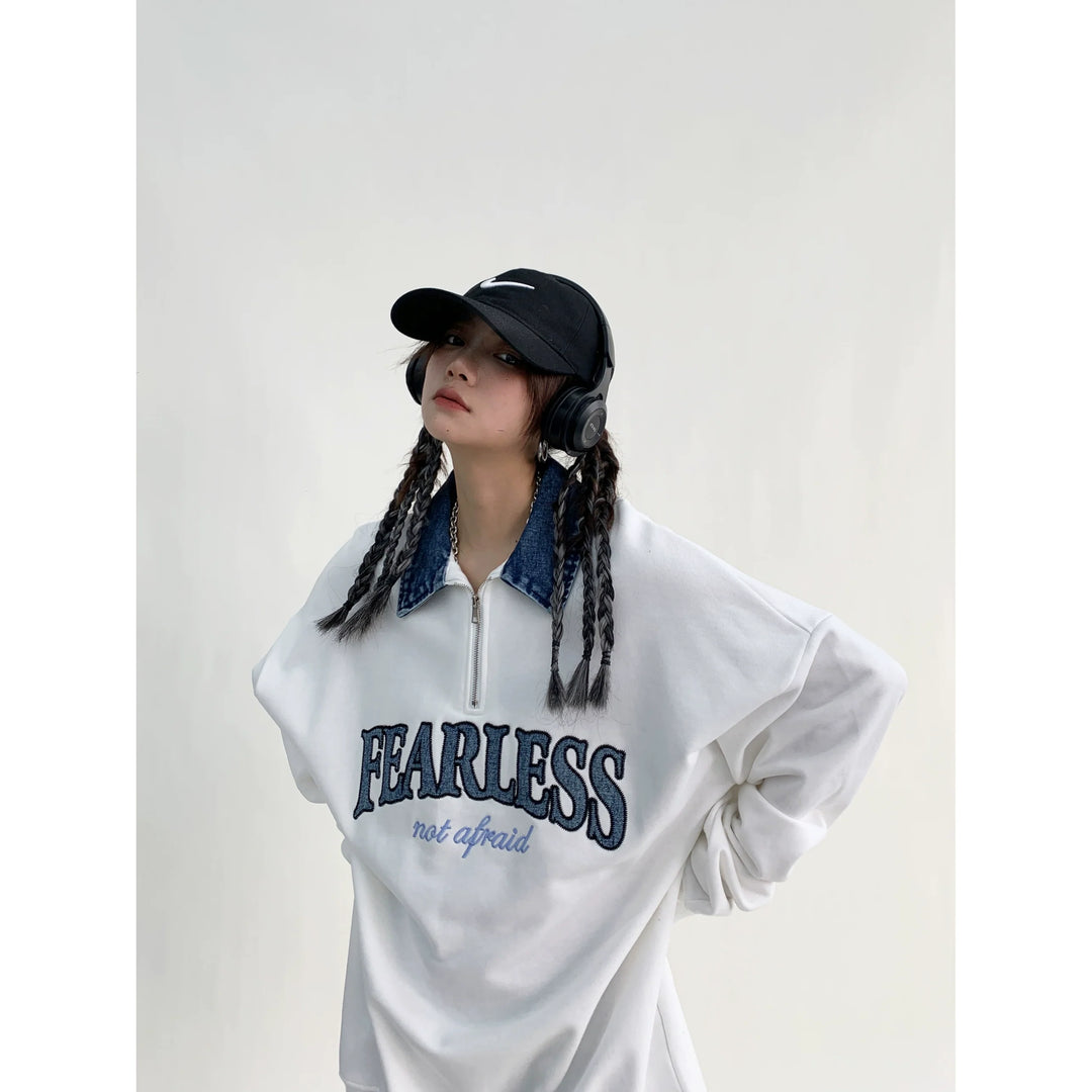 Embroidered Oversized Pullover