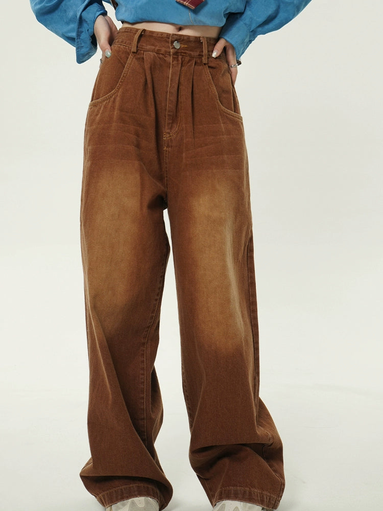 High Waist Wide-Leg Denim Pants