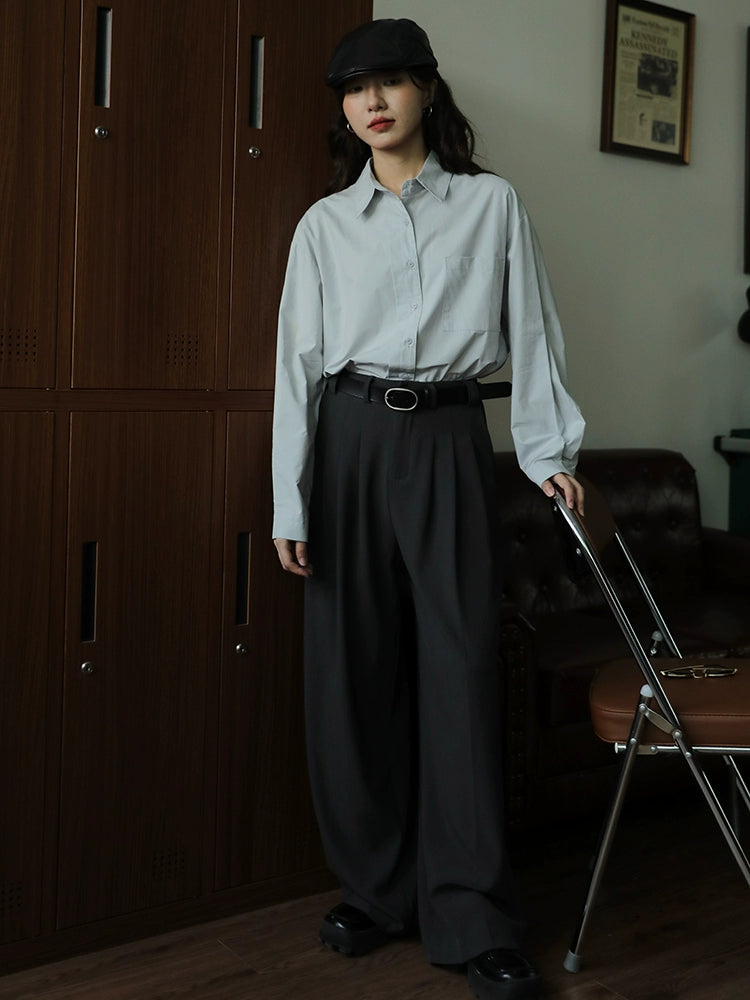 Casual Button-Up Pocket Shirt