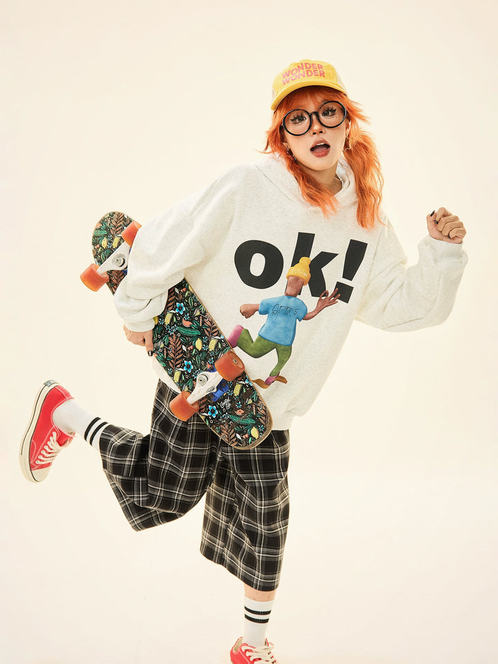 Skateboard Graphic Hooded Sweatshirt