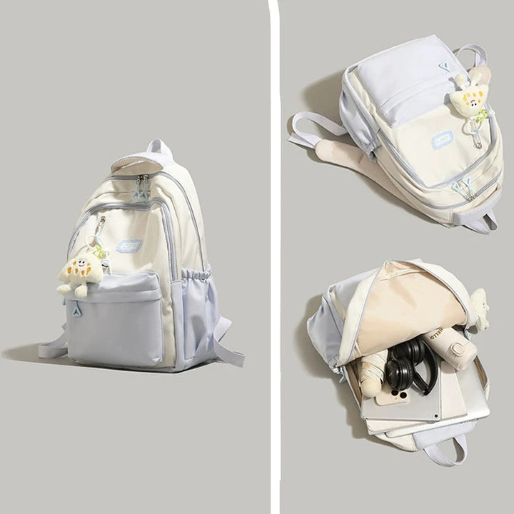 Contrast Color Large Capacity Backpack