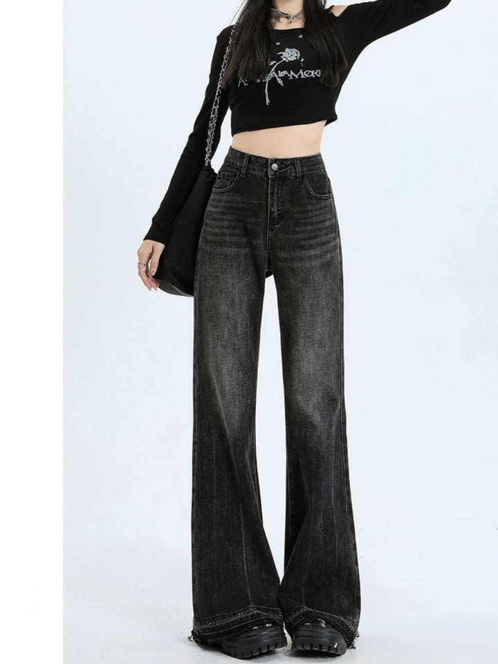 Wide-Leg High-Waisted Jeans