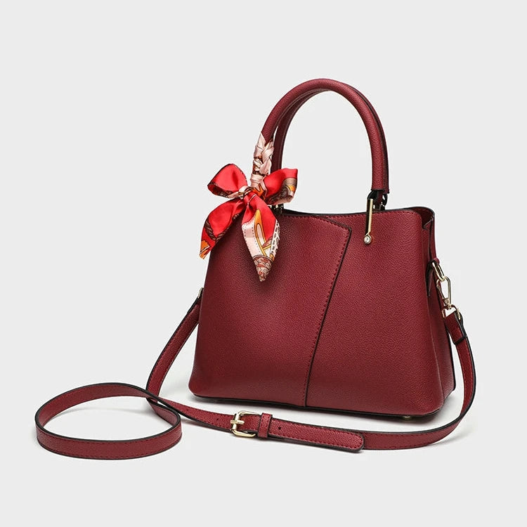 Elegant Scarf Accent Handbag