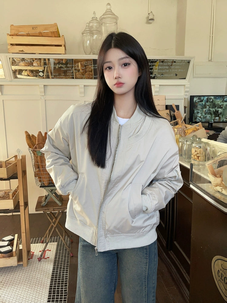 Casual Zip-Up Short Coat